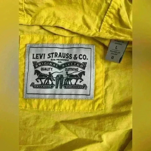 Levi’s Retro Color Block Mens Pullover 1/2 Zip Hooded Windbreaker Jacket Large - Picture 11 of 14